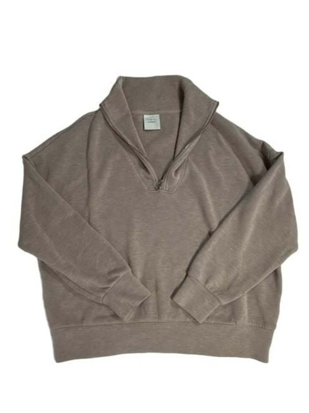 Varley Hawley Half Zip Sweatshirt Women’s Medium Sassafras Marl Light Brown - Picture 5 of 11